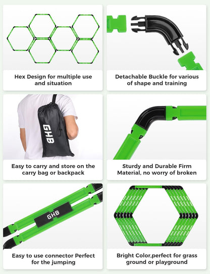 Hex Agility Rings for Speed Footwork Training
