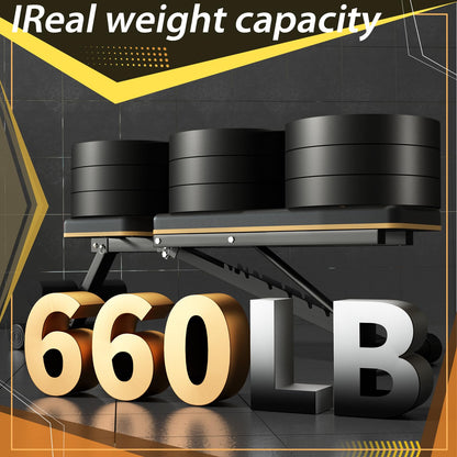 Adjustable Foldable Weight Bench for Home Gym