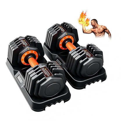 Adjustable Dumbbell Set with Quick Dial System