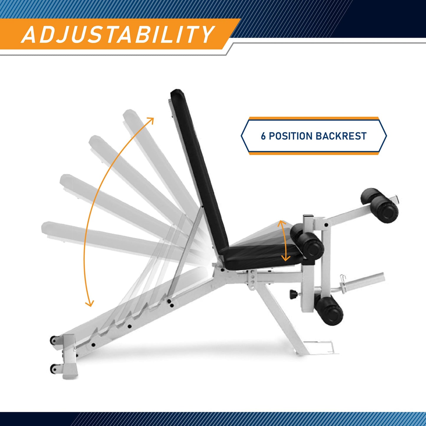 Foldable Adjustable Weight Bench for Home Gym