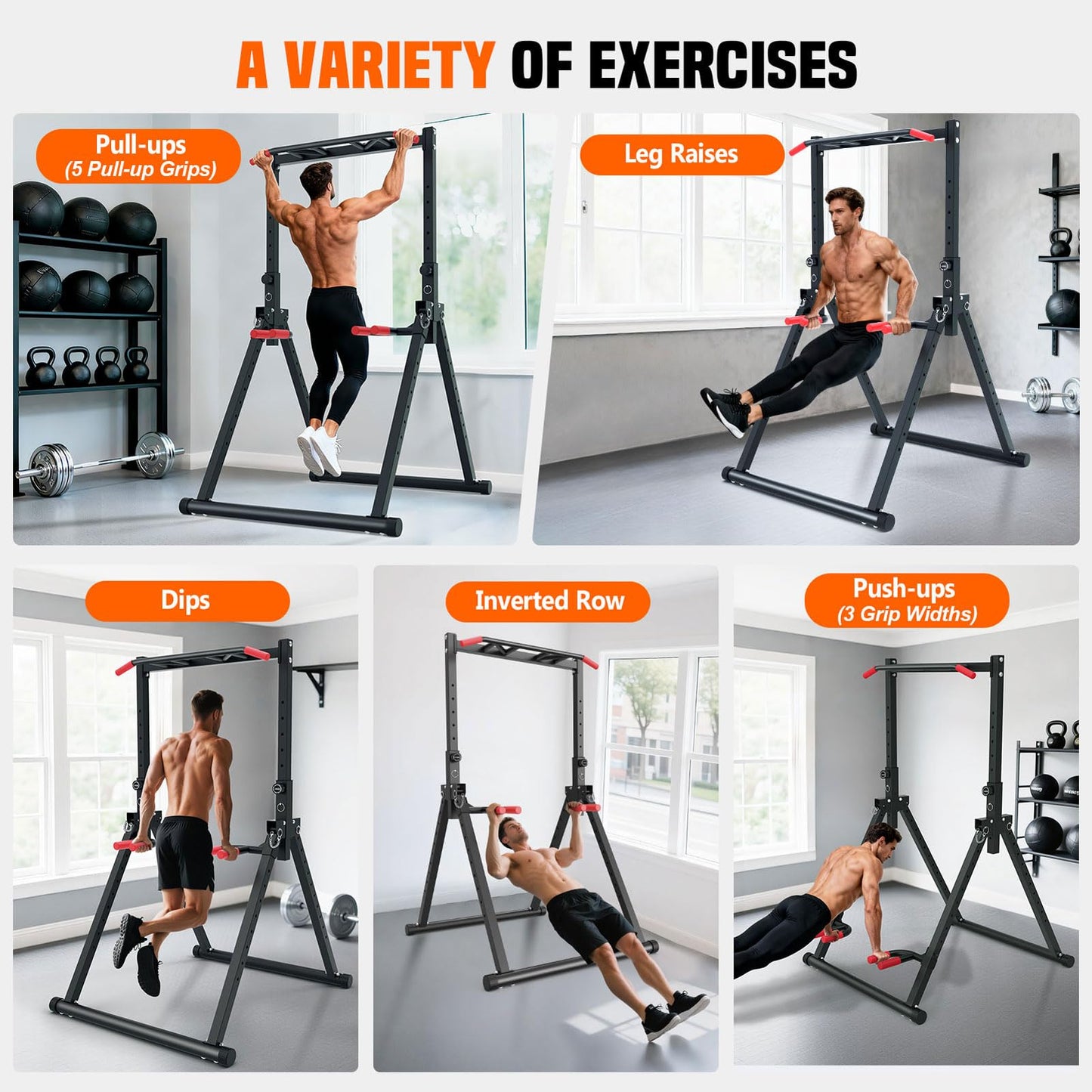 Foldable Power Tower for Home Gym Training