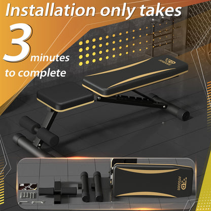 Adjustable Foldable Weight Bench for Home Gym