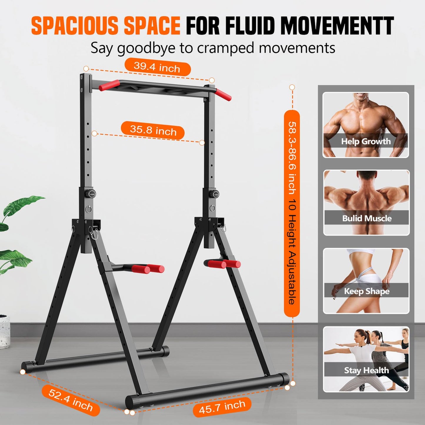 Foldable Power Tower for Home Gym Training