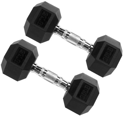 Rubber Coated Hex Dumbbells for Home Training