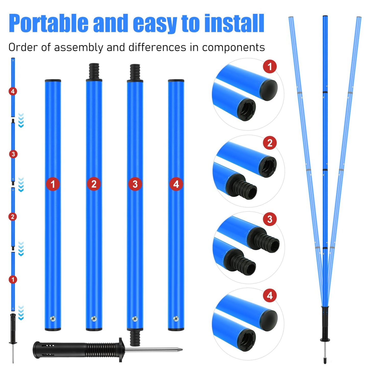 Soccer Agility Training Set with Poles & Ladder