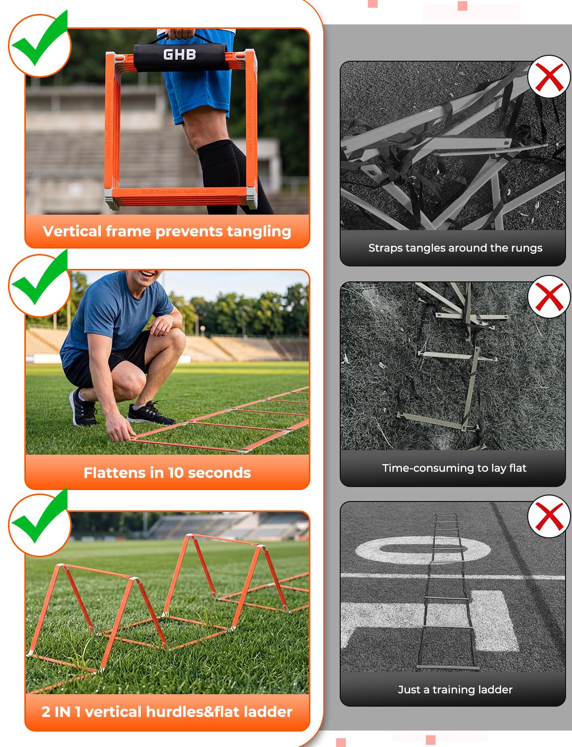 Agility Ladder Hurdles for Speed Training