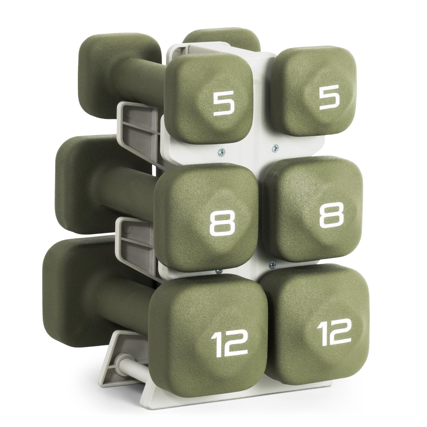 Neoprene Dumbbell Set with Storage Rack