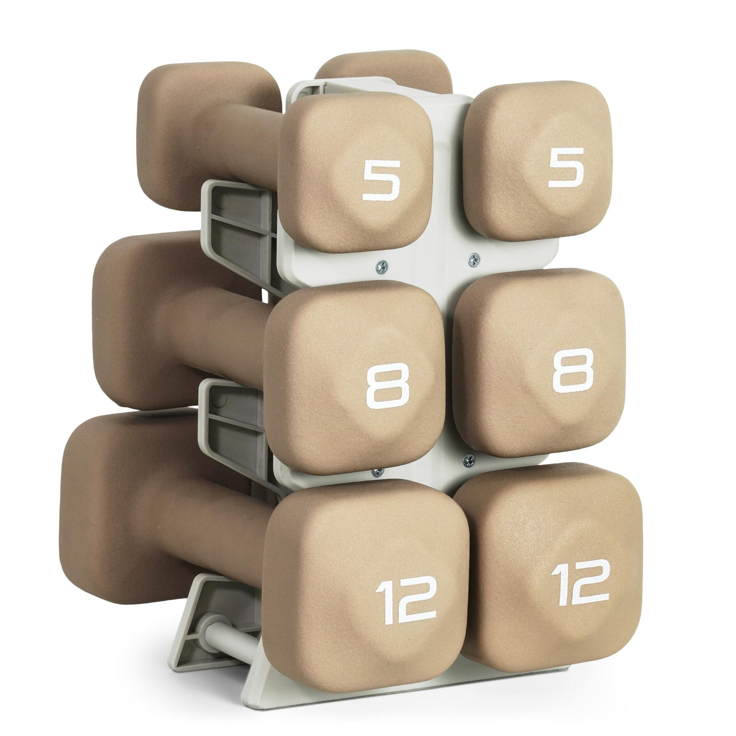 Neoprene Dumbbell Set with Storage Rack