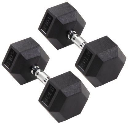 Rubber Coated Hex Dumbbells for Home Training