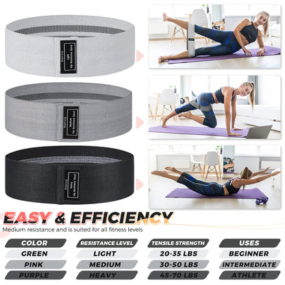 Fabric Resistance Bands Set for Training