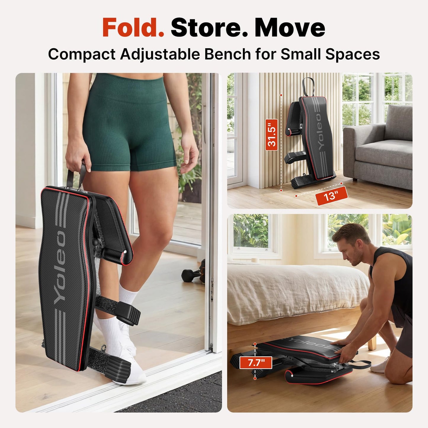 Adjustable Weight Bench for Home Gym Training