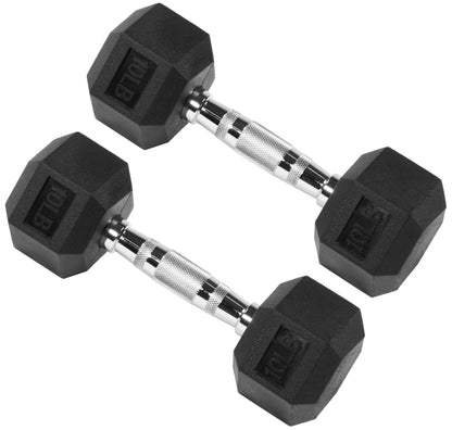 Rubber Coated Hex Dumbbells for Home Training