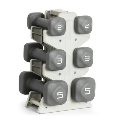 Neoprene Dumbbell Set with Storage Rack