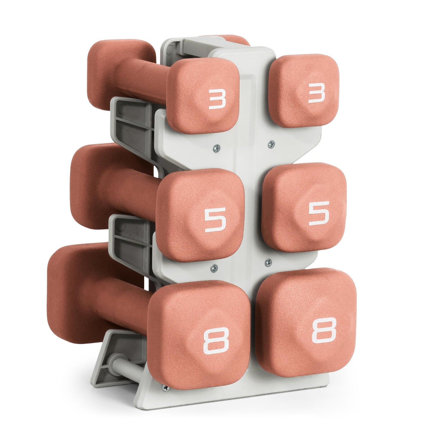 Neoprene Dumbbell Set with Storage Rack