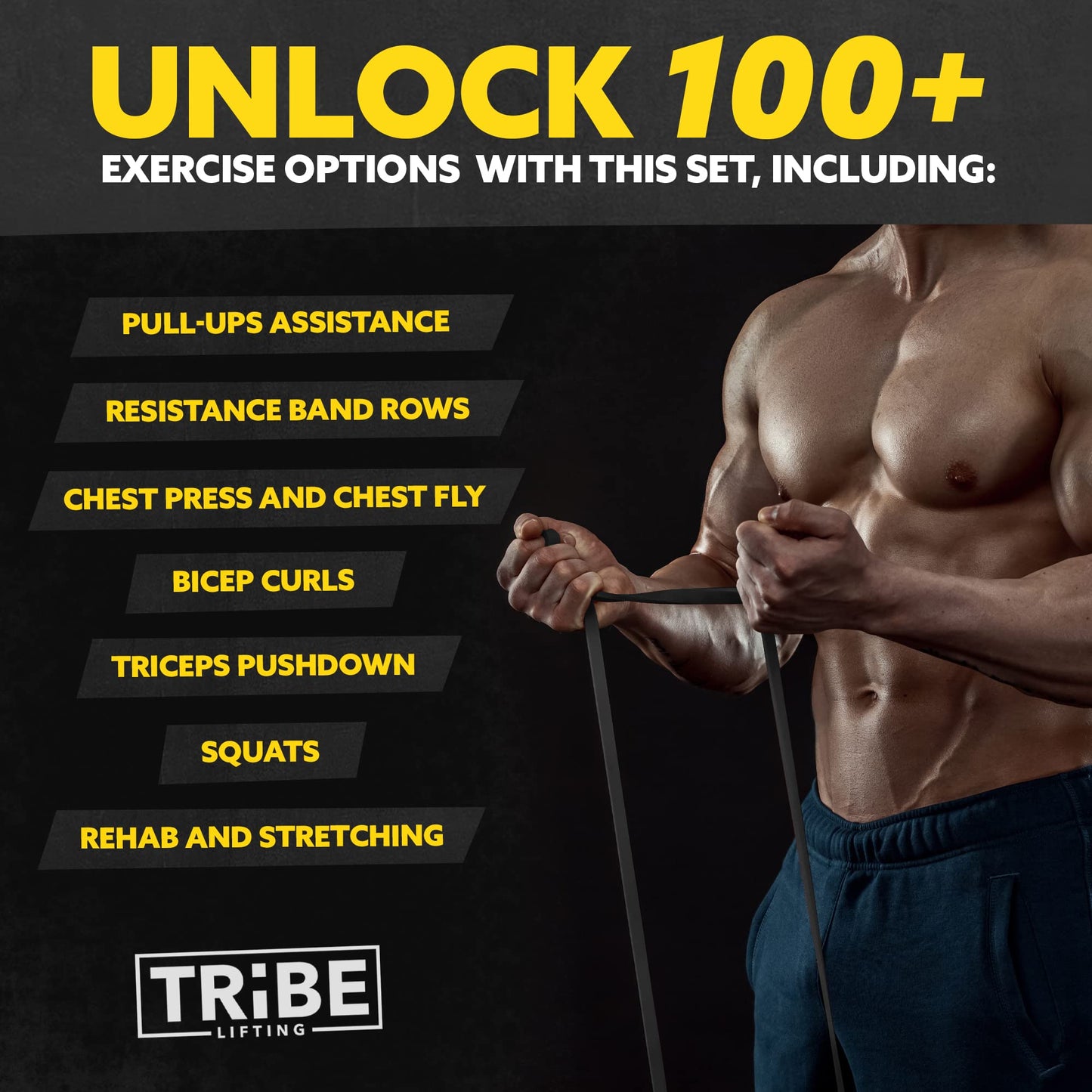Long Resistance Bands Set for Strength Training