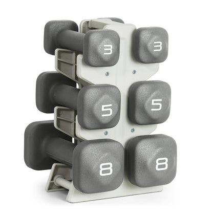 Neoprene Dumbbell Set with Storage Rack