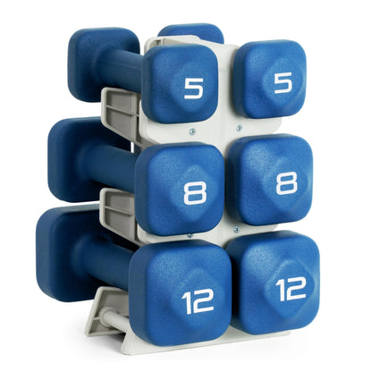 Neoprene Dumbbell Set with Storage Rack