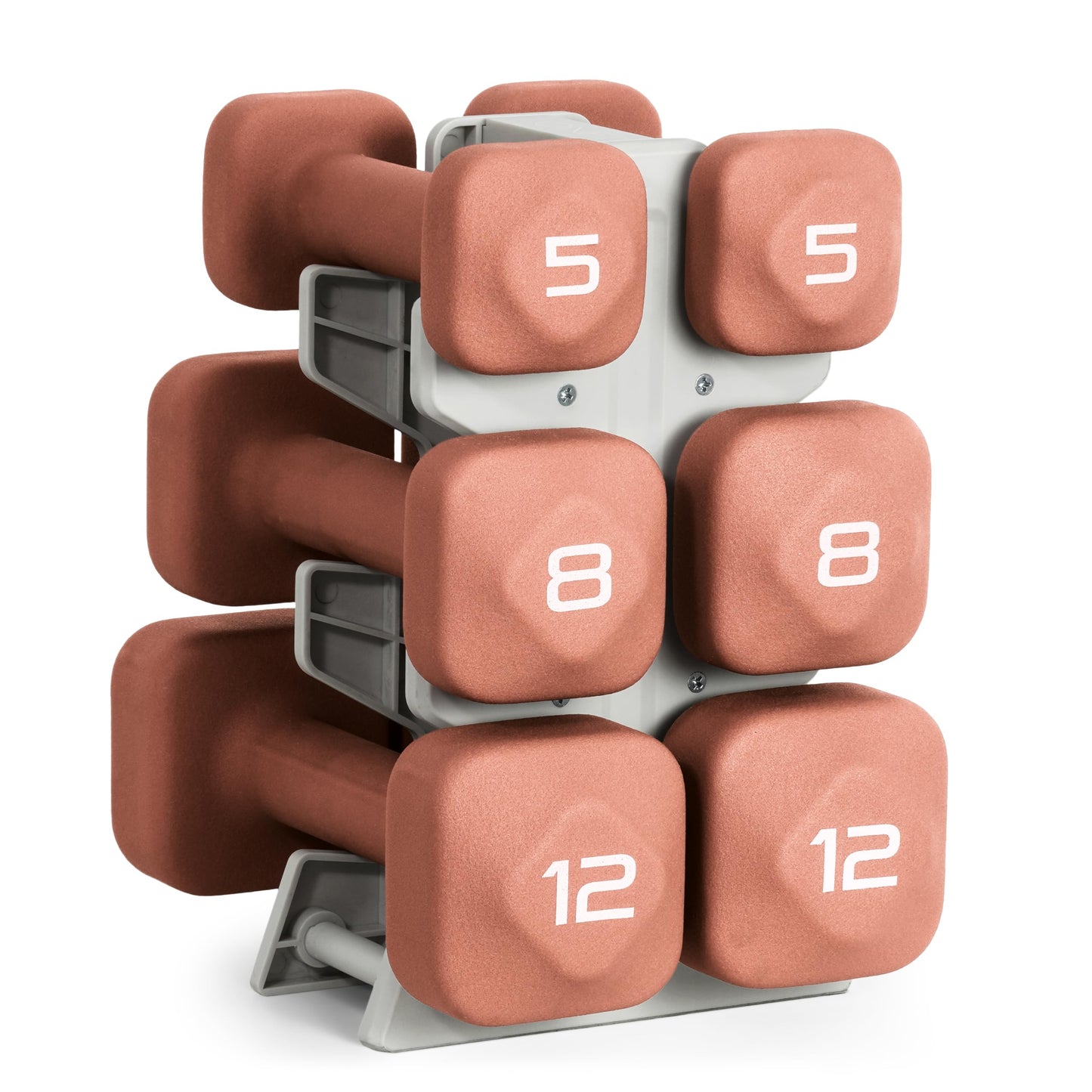 Neoprene Dumbbell Set with Storage Rack