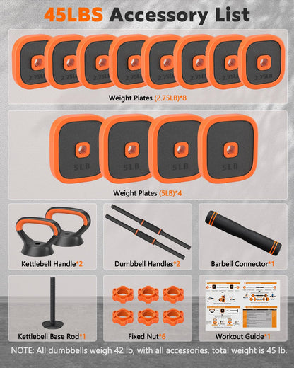 Adjustable Dumbbell Set for Home Gym Workouts