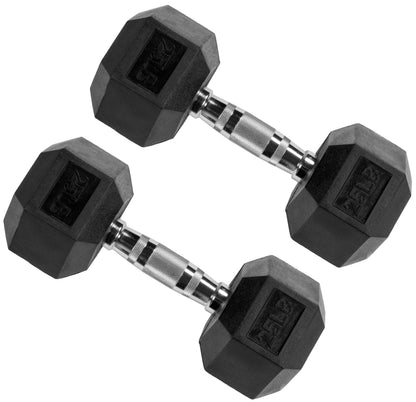 Rubber Coated Hex Dumbbells for Home Training