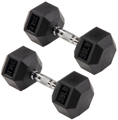 Rubber Coated Hex Dumbbells for Home Training