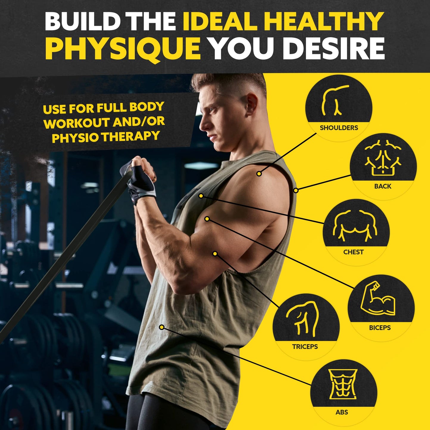 Long Resistance Bands Set for Strength Training