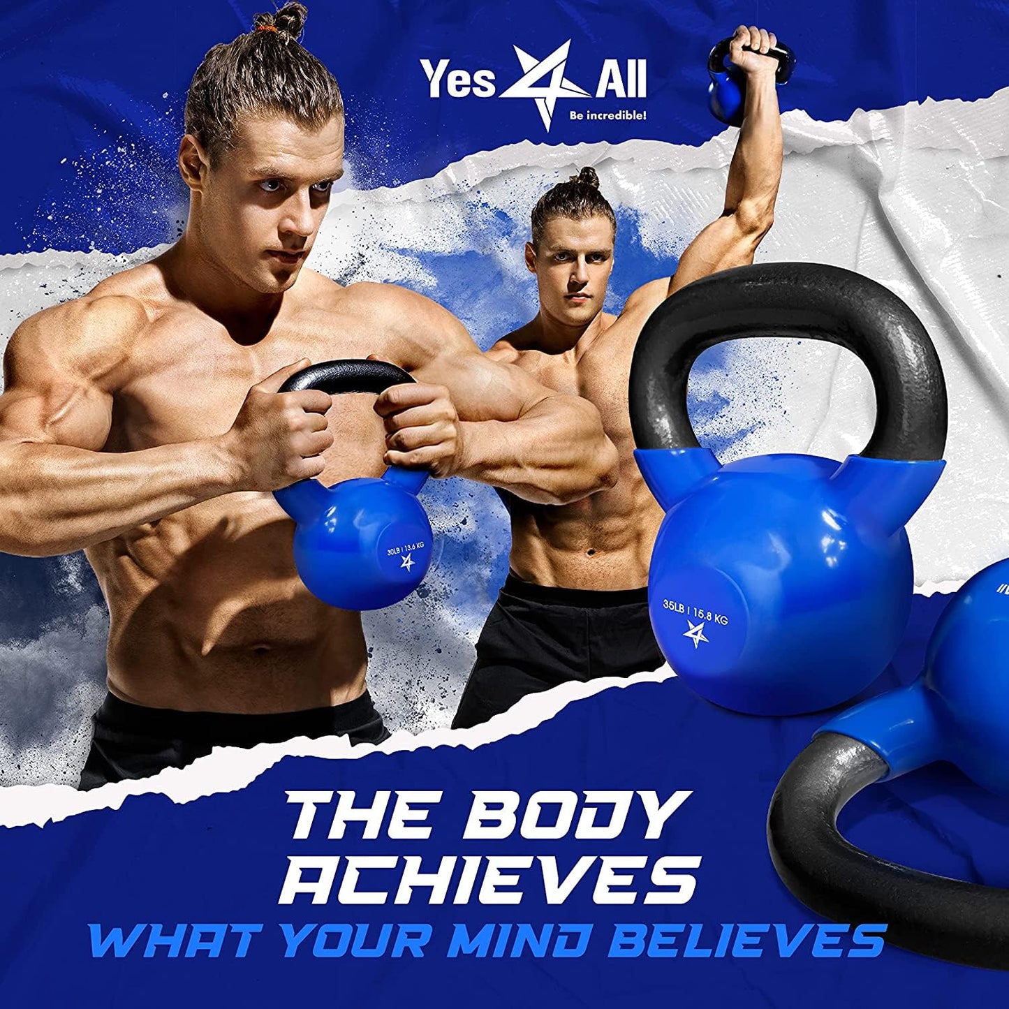 Vinyl Coated Kettlebell for Strength Training
