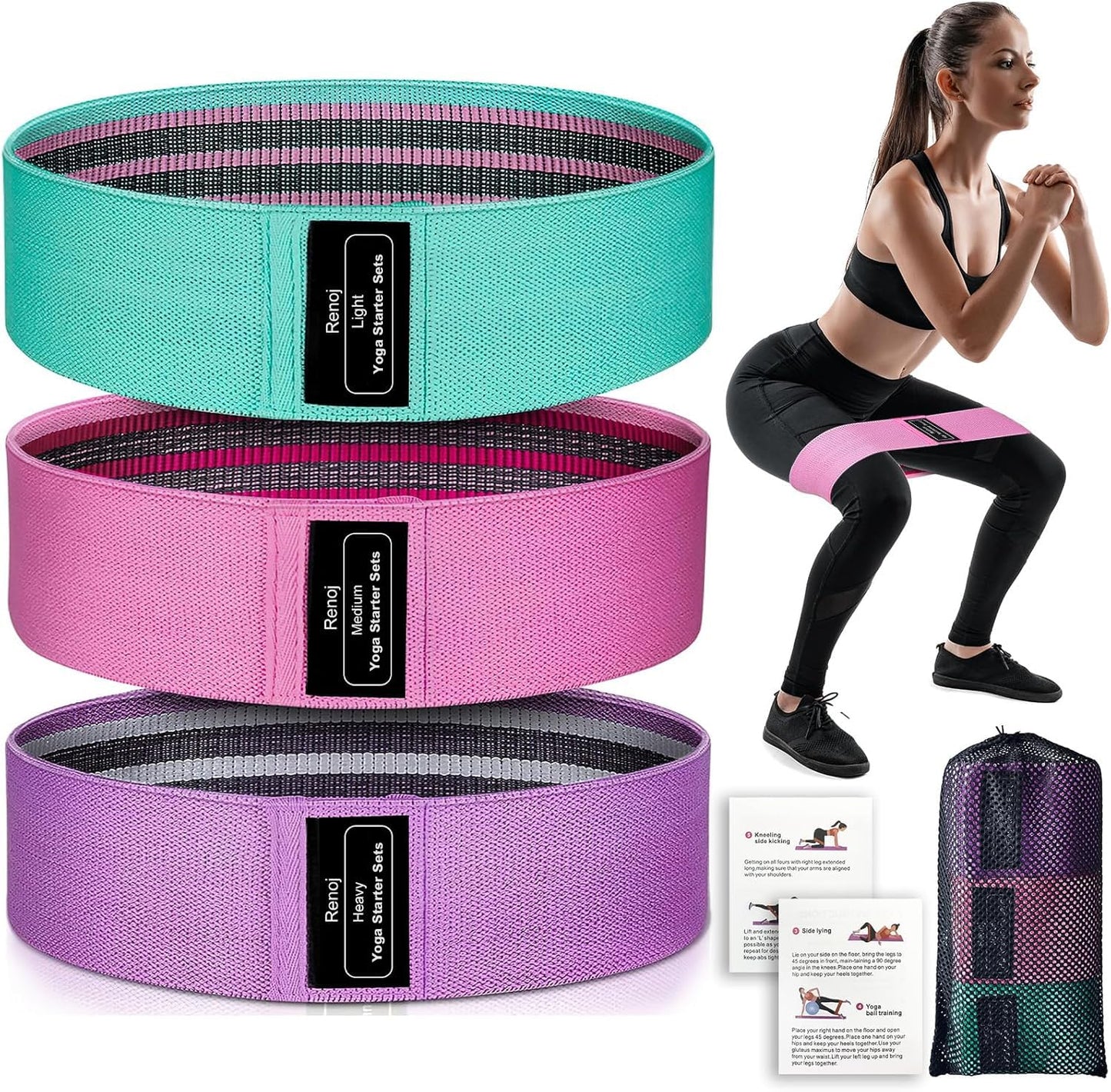 Fabric Resistance Bands Set for Training