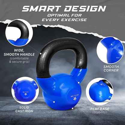 Vinyl Coated Kettlebell for Strength Training