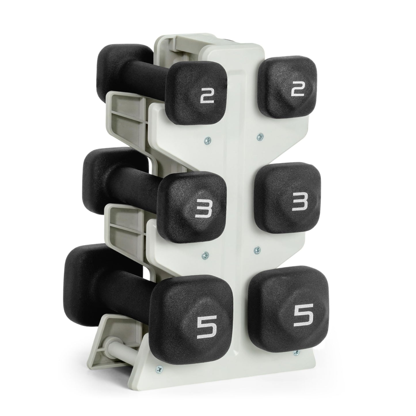 Neoprene Dumbbell Set with Storage Rack