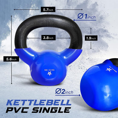 Vinyl Coated Kettlebell for Strength Training