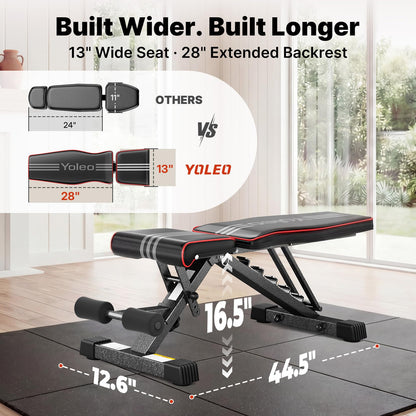 Adjustable Weight Bench for Home Gym Training