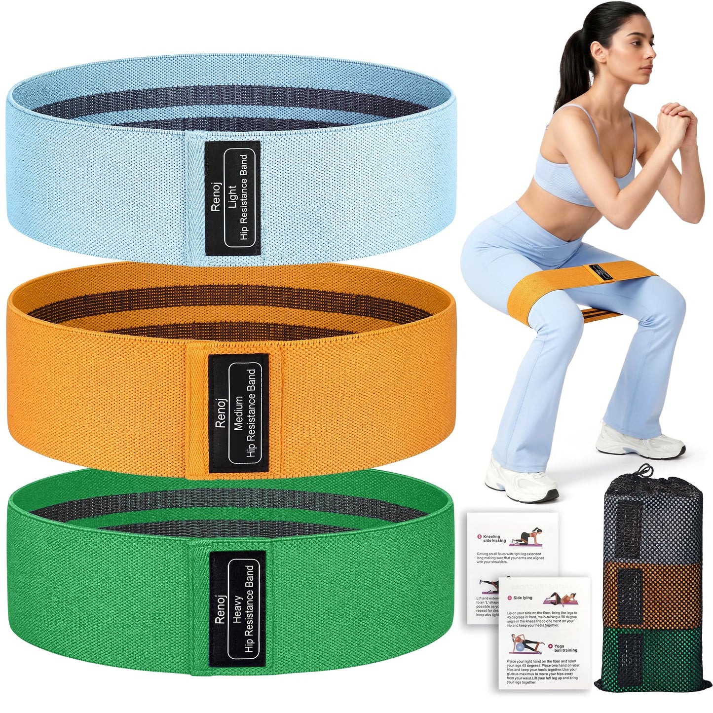Fabric Resistance Bands Set for Training