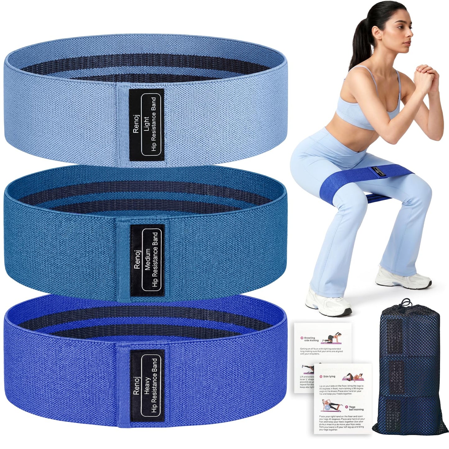 Fabric Resistance Bands Set for Training