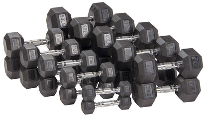 Rubber Coated Hex Dumbbells for Home Training
